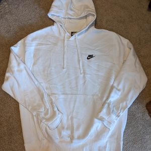 mens all white NIKE hoodie